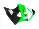 Billigste Kawasaki ZX6R Motorrad Verkleidung 1998-1999 - Grun Weiss Glanzendes Schwarz