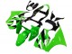 Billigste Kawasaki ZX6R Motorrad Verkleidung 2000-2002 - Grun Weiss Schwarz