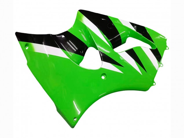 Billigste Kawasaki ZX6R Motorrad Verkleidung 2000-2002 - Grun Weiss Schwarz