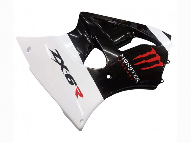 Billigste Kawasaki ZX6R Motorrad Verkleidung 2000-2002 - Weiss Schwarz Rot Monster