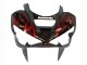 Billigste Kawasaki ZX6R Motorrad Verkleidung 2003-2004 - Glanzendes Schwarz Rot Flamme