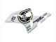 Billigste Kawasaki ZX6R Motorrad Verkleidung 2003-2004 - Weiss Schwarz Motul Lucky Strike