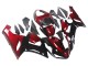 Billigste Kawasaki ZX6R Motorrad Verkleidung 2005-2006 - Rot Glanzendes Schwarz