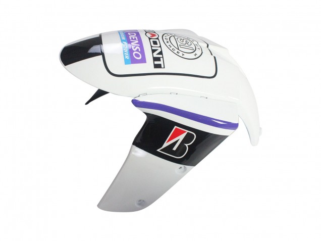 Billigste Kawasaki ZX6R Motorrad Verkleidung 2005-2006 - Weiss Lila Schwarz Rizoma Playboy Denso