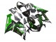 Billigste Kawasaki ZX6R Motorrad Verkleidung 2005-2006 - Glanzendes Schwarz Grun Flamme