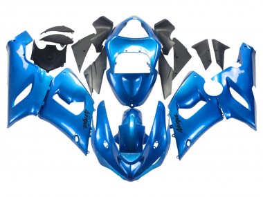 Billigste Kawasaki ZX6R Motorrad Verkleidung 2005-2006 - Glanzendes Blau
