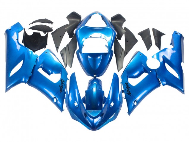 Billigste Kawasaki ZX6R Motorrad Verkleidung 2005-2006 - Glanzendes Blau