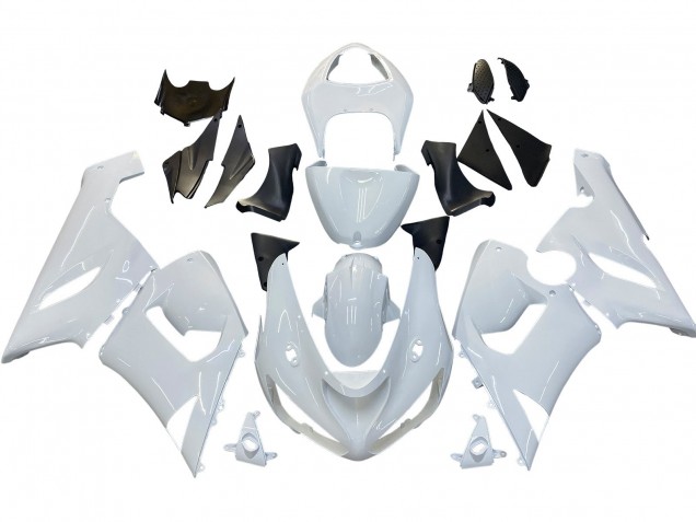 Billigste Kawasaki ZX6R Motorrad Verkleidung 2005-2006 - Weiss