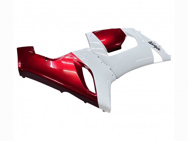 Billigste Kawasaki ZX6R Motorrad Verkleidung 2005-2006 - Weiss Rot