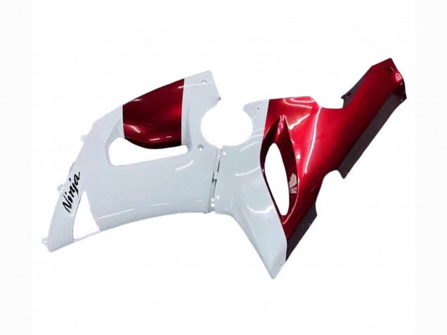 Billigste Kawasaki ZX6R Motorrad Verkleidung 2005-2006 - Weiss Rot