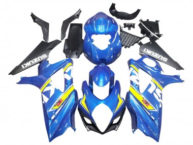 Billigste Suzuki GSXR 1000 Motorrad Verkleidung 2007-2008 - Blau Gelb Schwarz