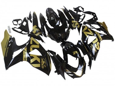 Billigste Suzuki GSXR 1000 Motorrad Verkleidung 2009-2016 - Glanzendes Schwarz Gold