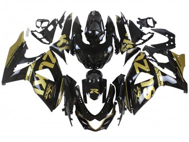 Billigste Suzuki GSXR 1000 Motorrad Verkleidung 2009-2016 - Glanzendes Schwarz Gold