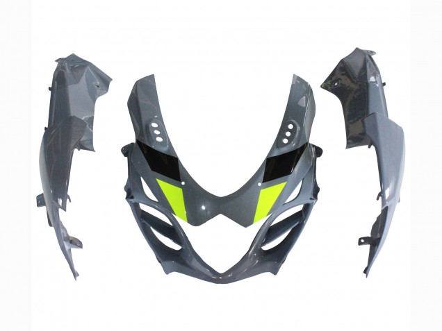 Billigste Suzuki GSXR 1000 Motorrad Verkleidung 2009-2016 - Grau Neon Gelb Schwarz Motul