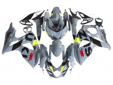 Billigste Suzuki GSXR 1000 Motorrad Verkleidung 2009-2016 - Grau Neon Gelb Schwarz Motul