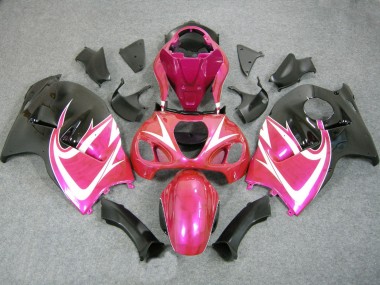 Billigste Suzuki GSXR 1300 Hayabusa Motorrad Verkleidung 1996-2007 - Rosa Weiss Schwarz
