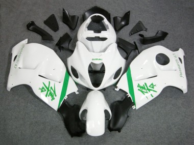 Billigste Suzuki GSXR 1300 Hayabusa Motorrad Verkleidung 1996-2007 - Weiss Grun