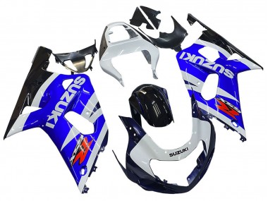 Billigste Suzuki GSXR 600 / GSXR 750 Motorrad Verkleidung 2001-2003 - Blau Weiss Glanzendes Schwarz Rot