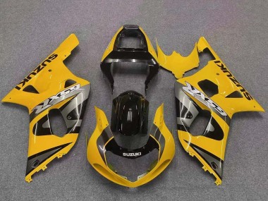 Billigste Suzuki GSXR 600 / GSXR 750 Motorrad Verkleidung 2001-2003 - Gelb Grau Glanzendes Schwarz