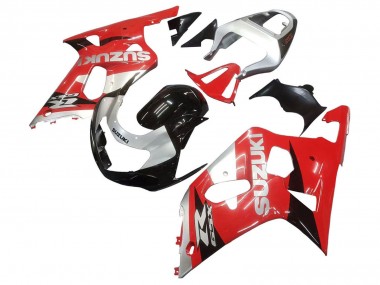 Billigste Suzuki GSXR 600 / GSXR 750 Motorrad Verkleidung 2001-2003 - Rot Weiss Glanzendes Schwarz