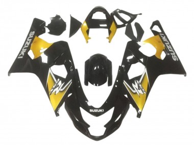 Billigste Suzuki GSXR 600 / GSXR 750 Motorrad Verkleidung 2001-2003 - Gelb Glanzendes Schwarz