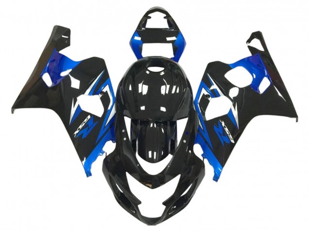 Billigste Suzuki GSXR 600 / GSXR 750 Motorrad Verkleidung 2004-2005 - Glanzendes Schwarz Blau