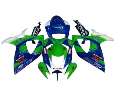 Billigste Suzuki GSXR 600 / GSXR 750 Motorrad Verkleidung 2004-2005 - Weiss Blau Grun