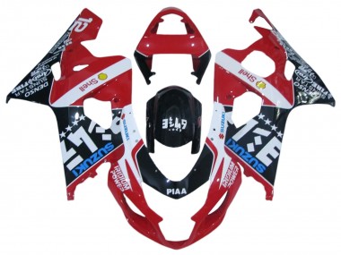 Billigste Suzuki GSXR 600 / GSXR 750 Motorrad Verkleidung 2004-2005 - Rot Weiss Schwarz Blau