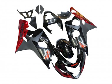 Billigste Suzuki GSXR 600 / GSXR 750 Motorrad Verkleidung 2004-2005 - Schwarz Grau Rot