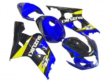 Billigste Suzuki GSXR 600 / GSXR 750 Motorrad Verkleidung 2004-2005 - Blau Gelb Schwarz