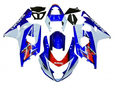 Billigste Suzuki GSXR 600 / GSXR 750 Motorrad Verkleidung 2004-2005 - Weiss Blau Rot