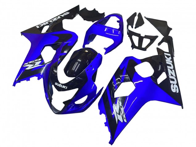 Billigste Suzuki GSXR 600 / GSXR 750 Motorrad Verkleidung 2004-2005 - Blau Schwarz Weiss Aufkleber
