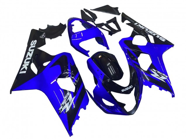 Billigste Suzuki GSXR 600 / GSXR 750 Motorrad Verkleidung 2004-2005 - Blau Schwarz Weiss Aufkleber