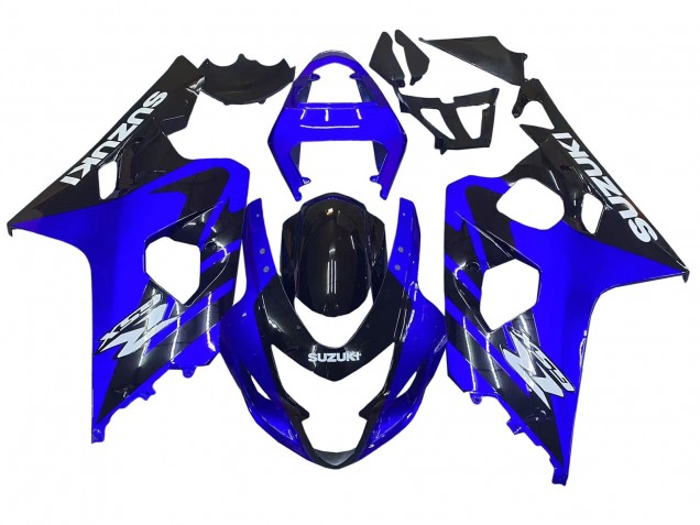 Billigste Suzuki GSXR 600 / GSXR 750 Motorrad Verkleidung 2004-2005 - Blau Schwarz Weiss Aufkleber