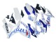 Billigste Suzuki GSXR 600 / GSXR 750 Motorrad Verkleidung 2006-2007 - Weiss Blau Flamme