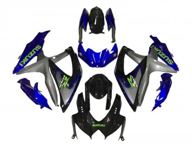 Billigste Suzuki GSXR 600 / GSXR 750 Motorrad Verkleidung 2008-2010 - Blau Grau Glanzendes Schwarz Grun