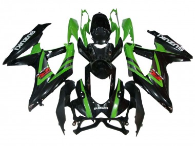 Billigste Suzuki GSXR 600 / GSXR 750 Motorrad Verkleidung 2008-2010 - Grun Glanzendes Schwarz