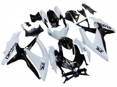 Billigste Suzuki GSXR 600 / GSXR 750 Motorrad Verkleidung 2008-2010 - Weiss Schwarz