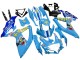 Billigste Suzuki GSXR 600 / GSXR 750 Motorrad Verkleidung 2008-2010 - Blau Gelb Rizla