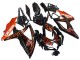 Billigste Suzuki GSXR 600 / GSXR 750 Motorrad Verkleidung 2008-2010 - Glanzendes Schwarz Orange Flamme