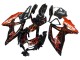 Billigste Suzuki GSXR 600 / GSXR 750 Motorrad Verkleidung 2008-2010 - Glanzendes Schwarz Orange Flamme