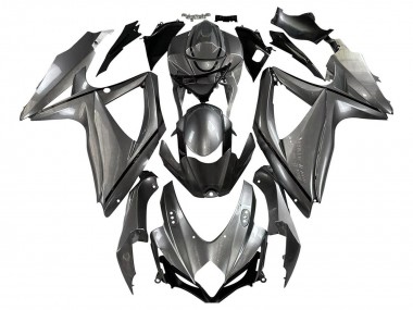 Billigste Suzuki GSXR 600 / GSXR 750 Motorrad Verkleidung 2008-2010 - Matt Grau Schwarz
