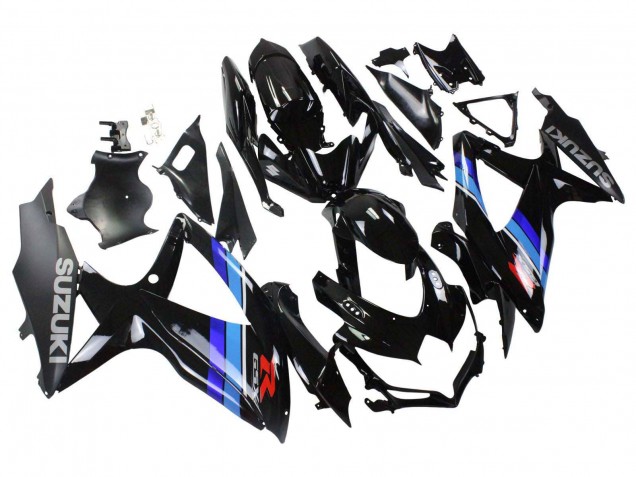 Billigste Suzuki GSXR 600 / GSXR 750 Motorrad Verkleidung 2008-2010 - Glanzendes Schwarz Blau