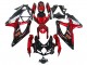 Billigste Suzuki GSXR 600 / GSXR 750 Motorrad Verkleidung 2008-2010 - Rot Glanzendes Schwarz