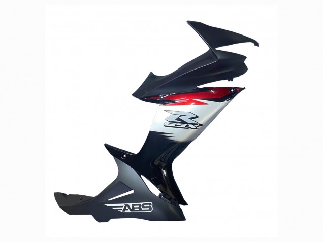 Billigste Suzuki GSXR 600 / GSXR 750 Motorrad Verkleidung 2011-2024 - Glanzendes Schwarz Geschmiedet Carbonfaser Silber Rot