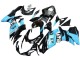 Billigste Suzuki GSXR 600 / GSXR 750 Motorrad Verkleidung 2011-2024 - Glanzendes Schwarz Hellblau
