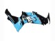 Billigste Suzuki GSXR 600 / GSXR 750 Motorrad Verkleidung 2011-2024 - Glanzendes Schwarz Hellblau