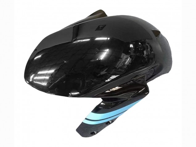 Billigste Suzuki GSXR 600 / GSXR 750 Motorrad Verkleidung 2011-2024 - Glanzendes Schwarz Hellblau