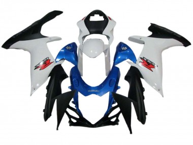 Billigste Suzuki GSXR 600 / GSXR 750 Motorrad Verkleidung 2011-2024 - Weiss Blau Schwarz