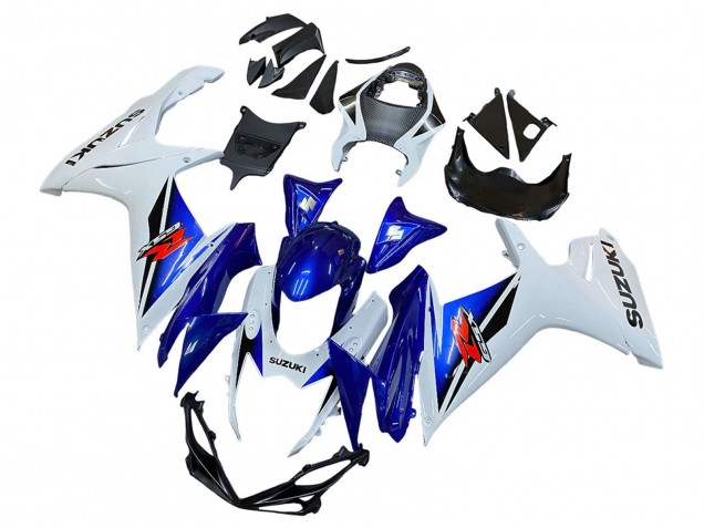 Billigste Suzuki GSXR 600 / GSXR 750 Motorrad Verkleidung 2011-2024 - Weiss Blau Rot